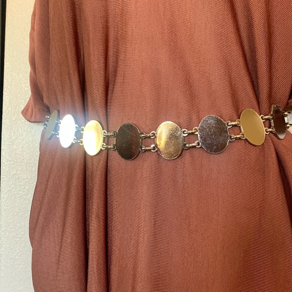 CONCHO BELT Reversible: Silver or animal-print embossed leather. OSFM VTG - Picture 14 of 17